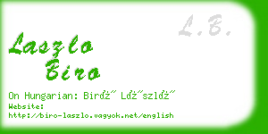 laszlo biro business card